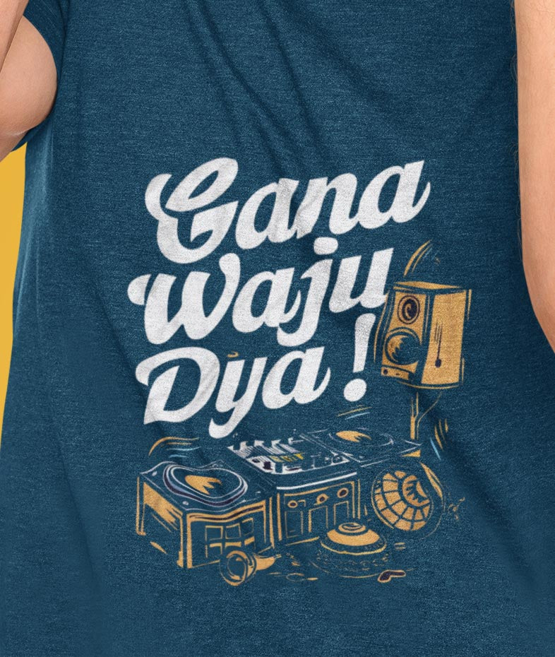 Gana waju dya-Navy Blue-T-Shirt