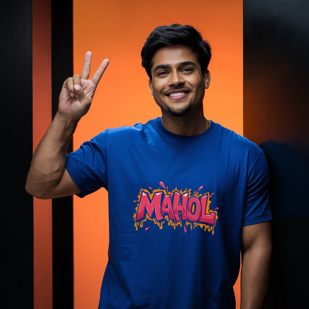 Mahol-Royal blue-Varhadi Vibes T-Shirt