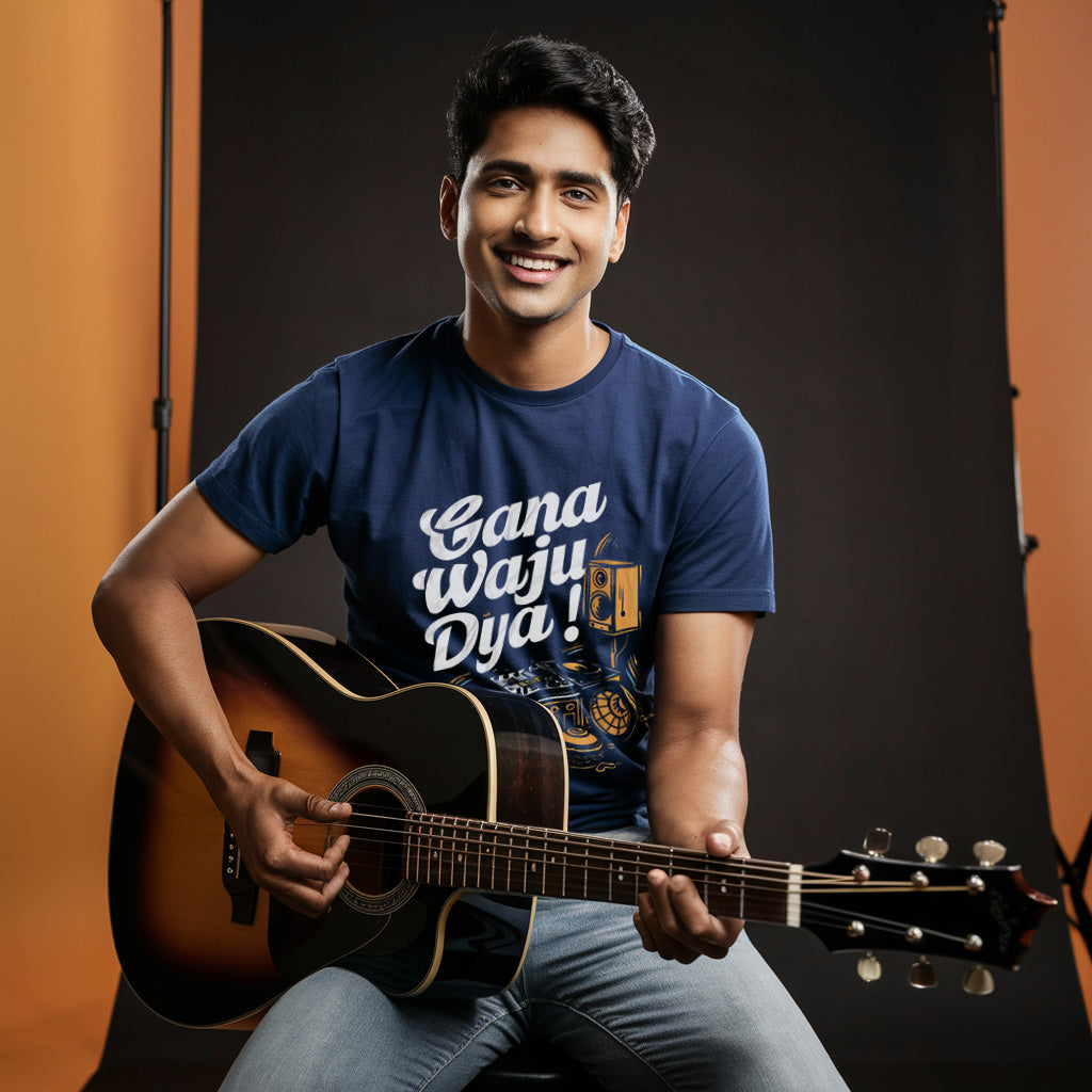 Gana waju dya-Navy Blue-T-Shirt