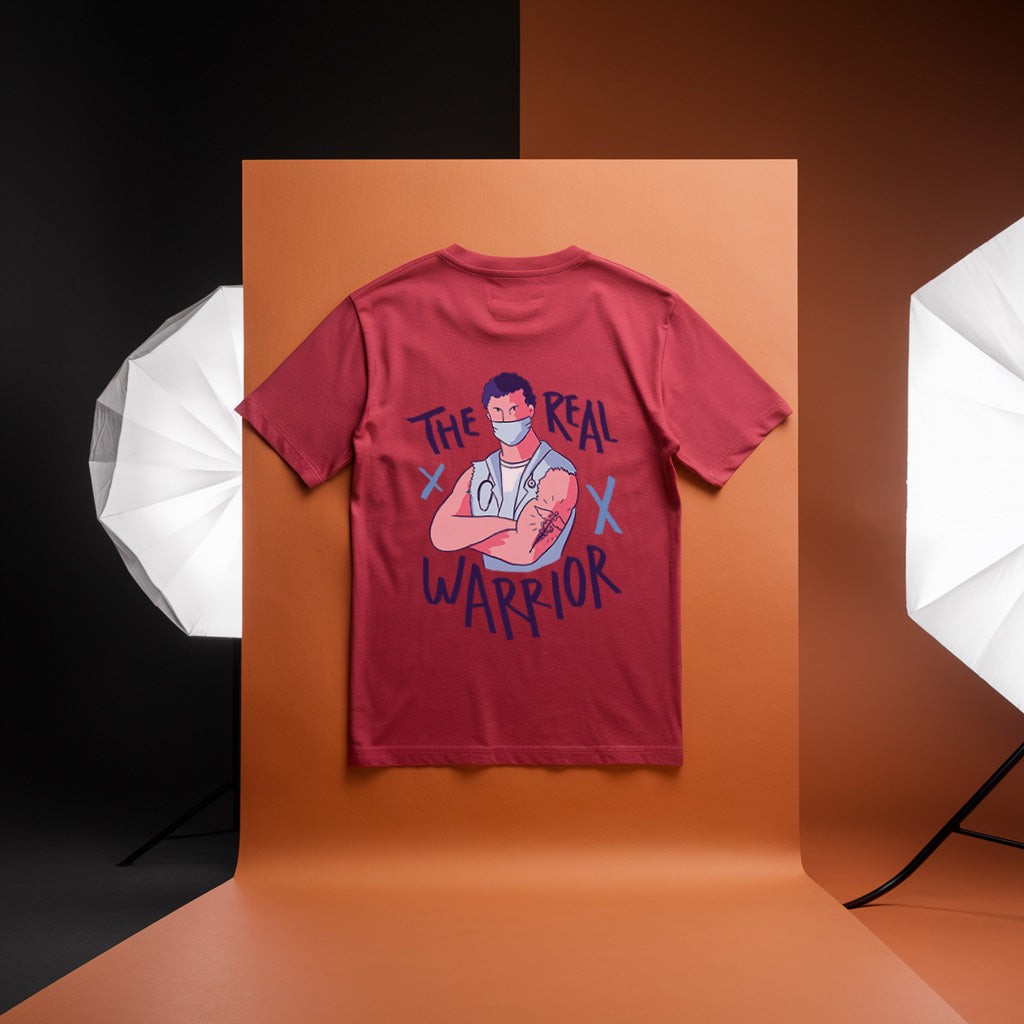 THE REAL WARRIOR -OVERSIZED-DUAL PRINT-T-SHIRT