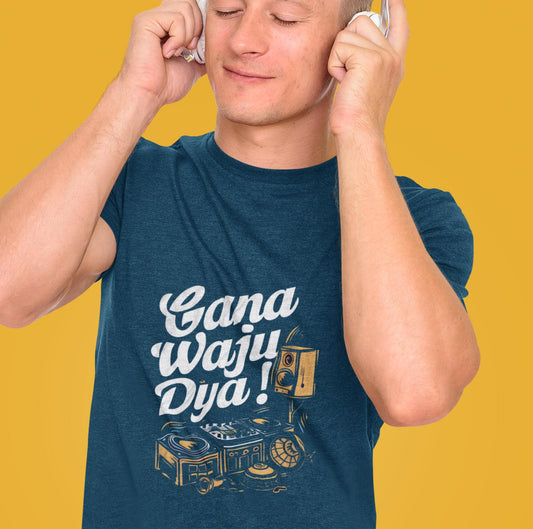 Gana waju dya-Navy Blue-T-Shirt