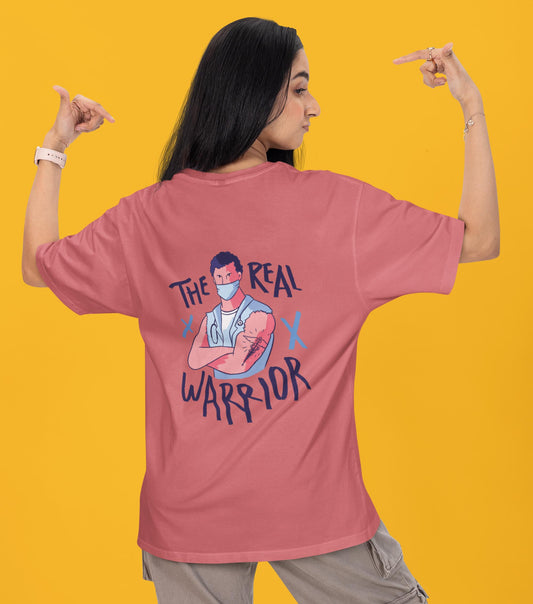 THE REAL WARRIOR -OVERSIZED-DUAL PRINT-T-SHIRT