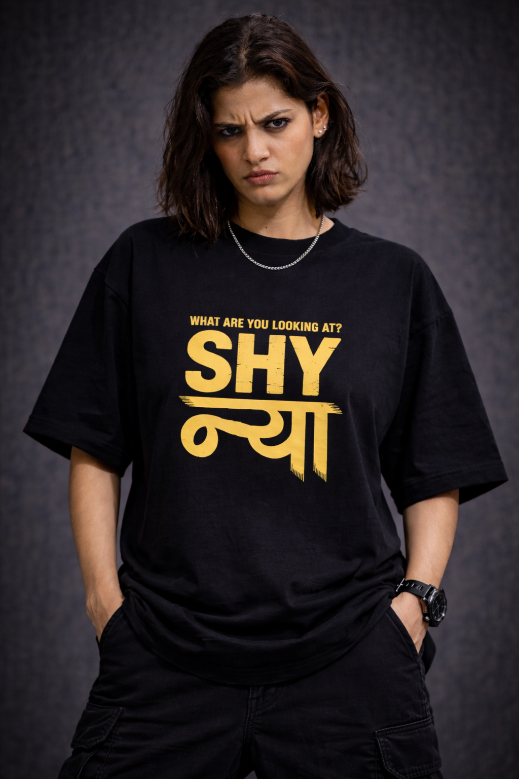 SHY-NYA -Varhadi vibe-Oversized Tshirt