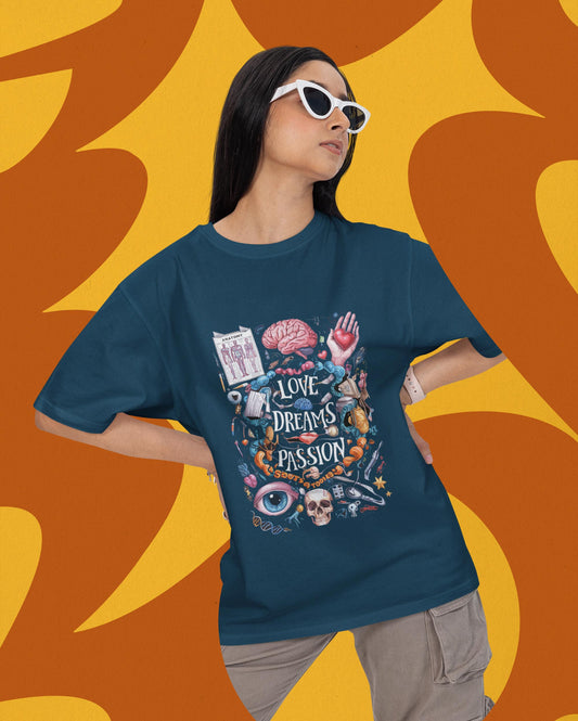 LOVE DREAM PASSION-MEDICO'S JOURNEY-OVERSIZED T-SHIRT
