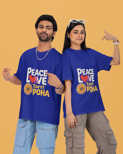 Peace, Love n Tarri Poha-Oversized-T-Shirt
